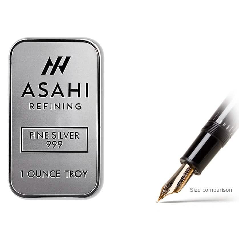 1 oz Silberbarren - Asahi .999 Feinsilber