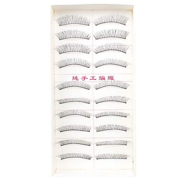 10 Paar: Künstliche Wimpern, handgemacht, natürlich, modisch, lang