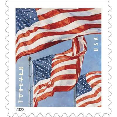 100er-Pack: Forever Letter Flag Briefmarken