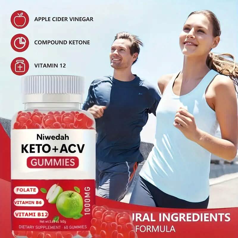 1000mg Keto+ACV Niwedah Apfelessig Gummibärchen