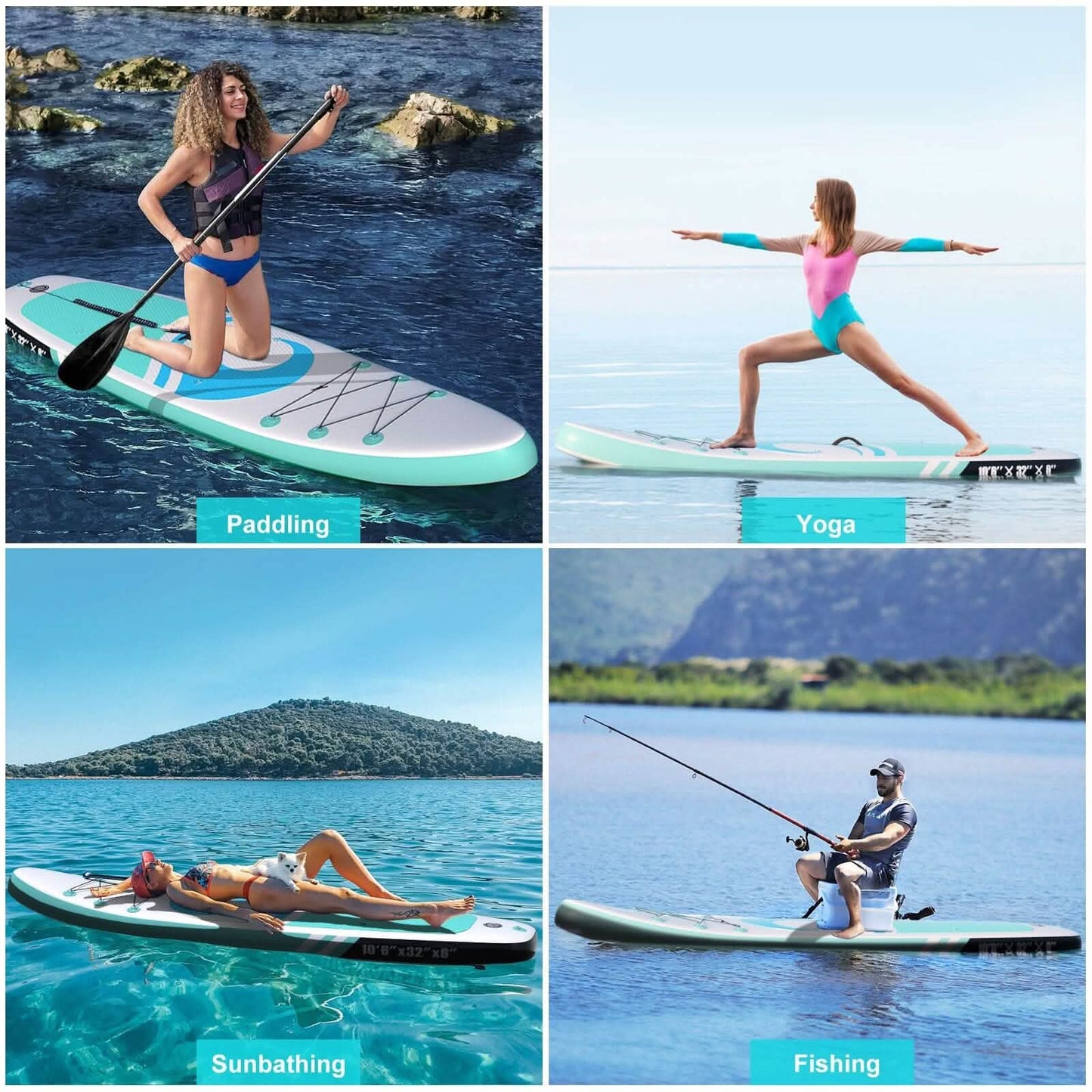 320 x 81 x 15 cm Paddleboards für Erwachsene mit Premium SUP Zubehör und Rucksack