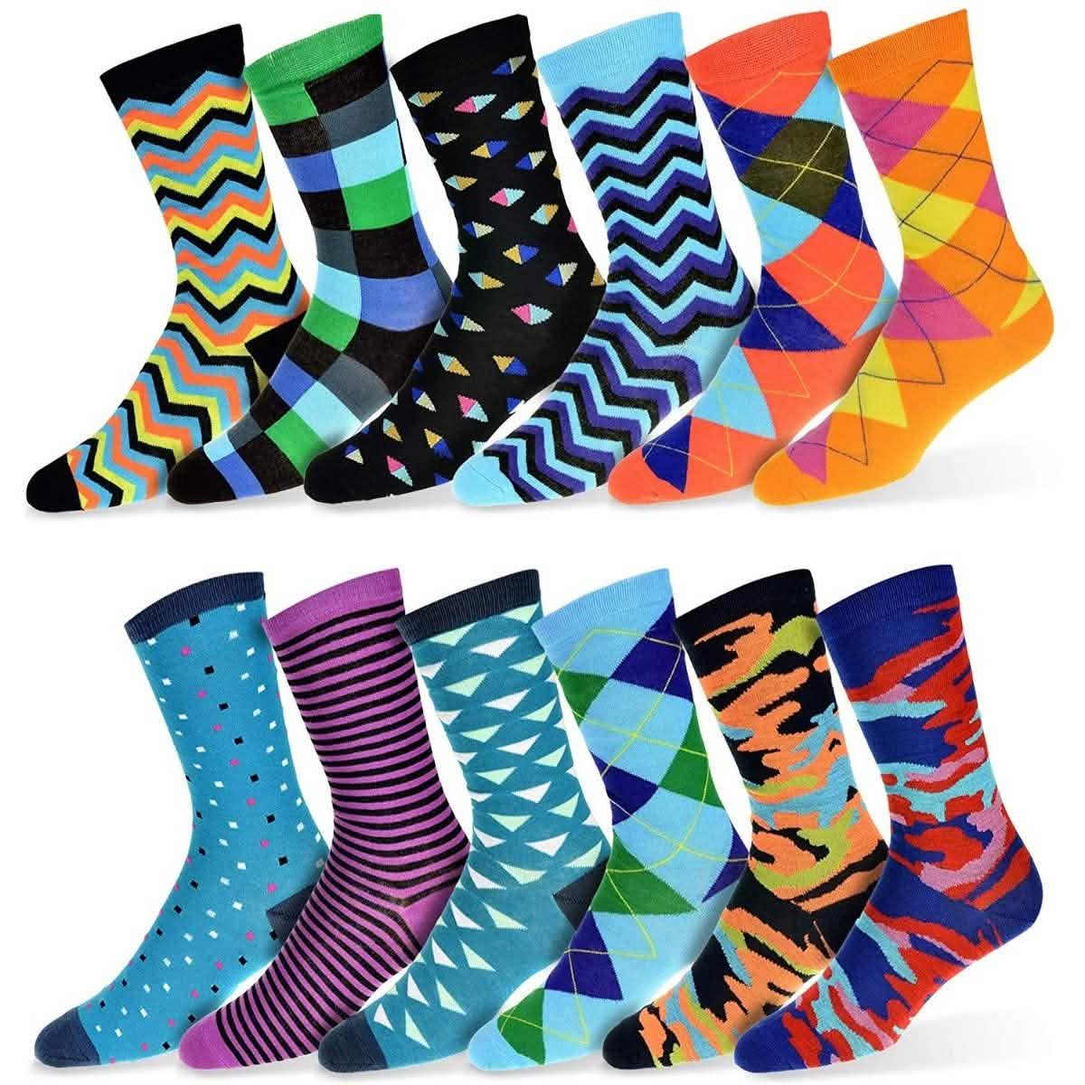 12 Paar: Robert Shweitzer Bunte Herren-Kleidersocken
