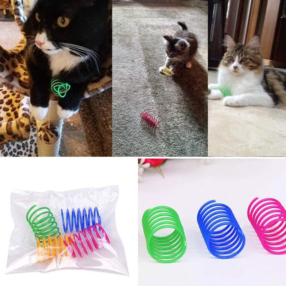 12-teiliges Katzenspielzeug mit Sprungfedern