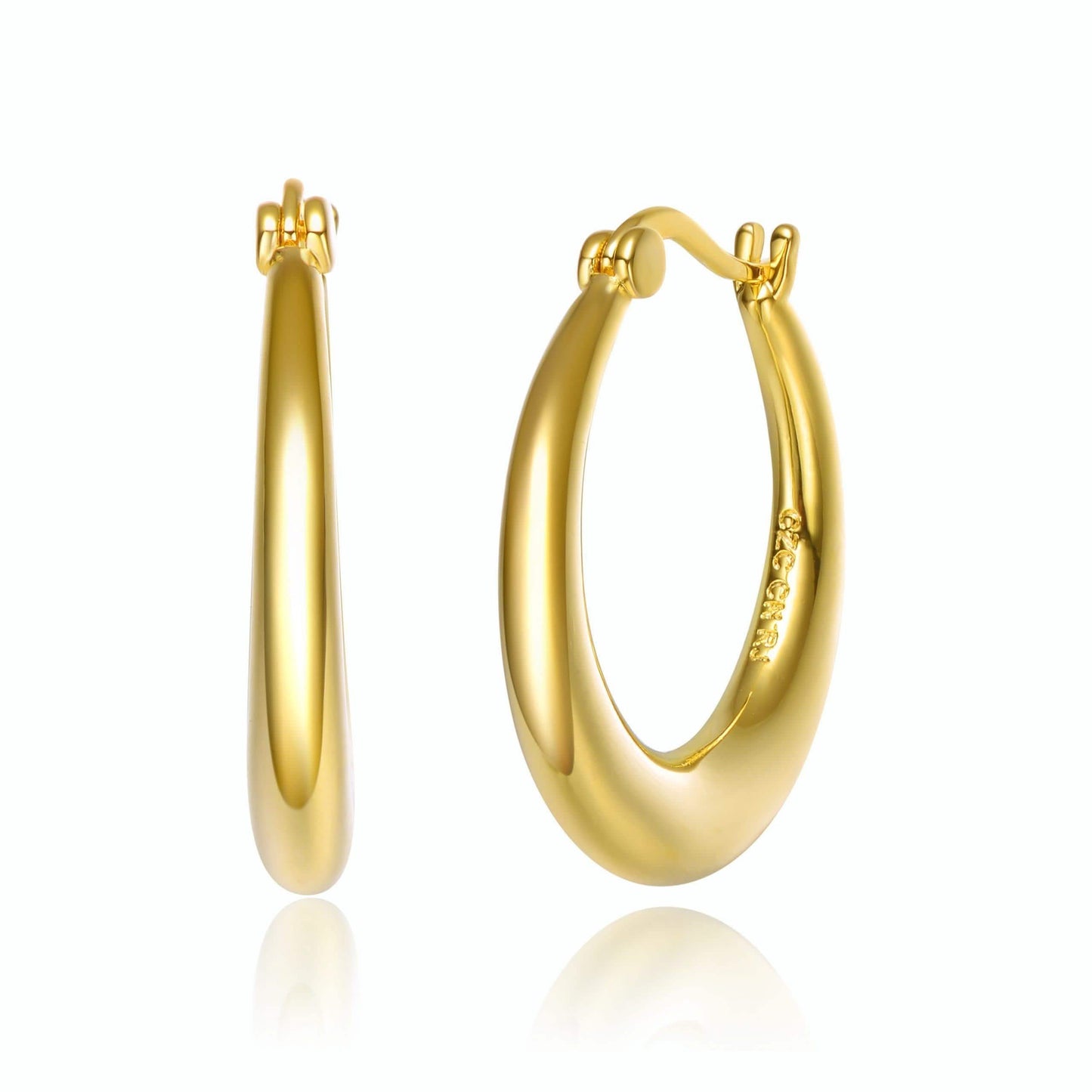 14K vergoldete Clip-Ohrringe