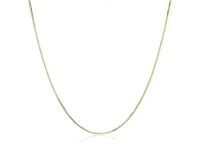 14 Karat Gelbgold hochglanzpolierte klassische Kastenkettengliederkette