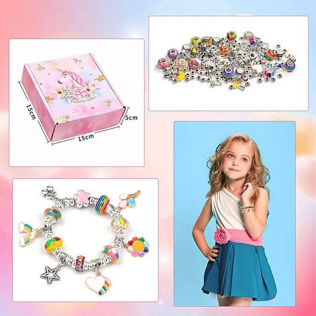 165-teiliges: Wunderschönes Farbperlen DIY Handgemachtes Kinder-Armband-Set