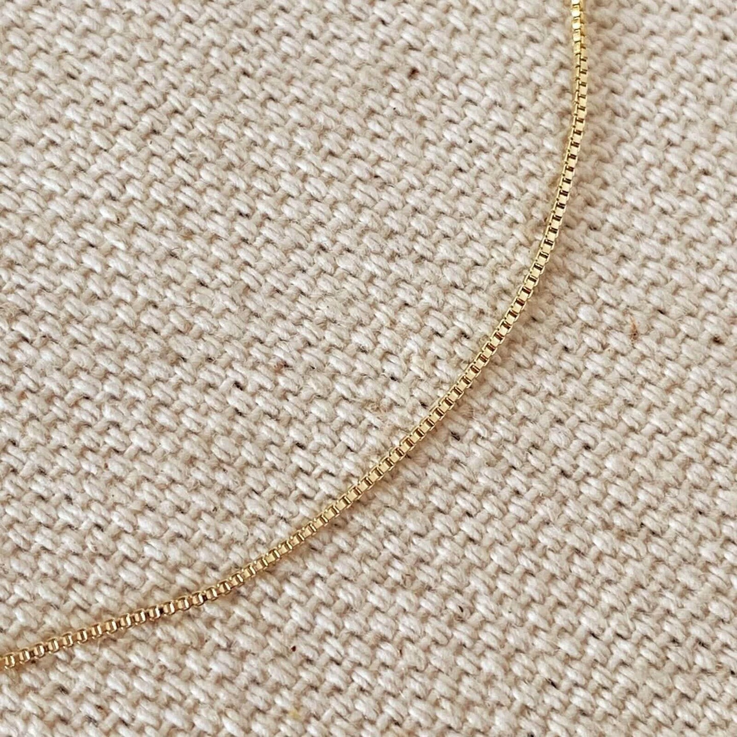 18K Massivgold Kastenkette Unisex