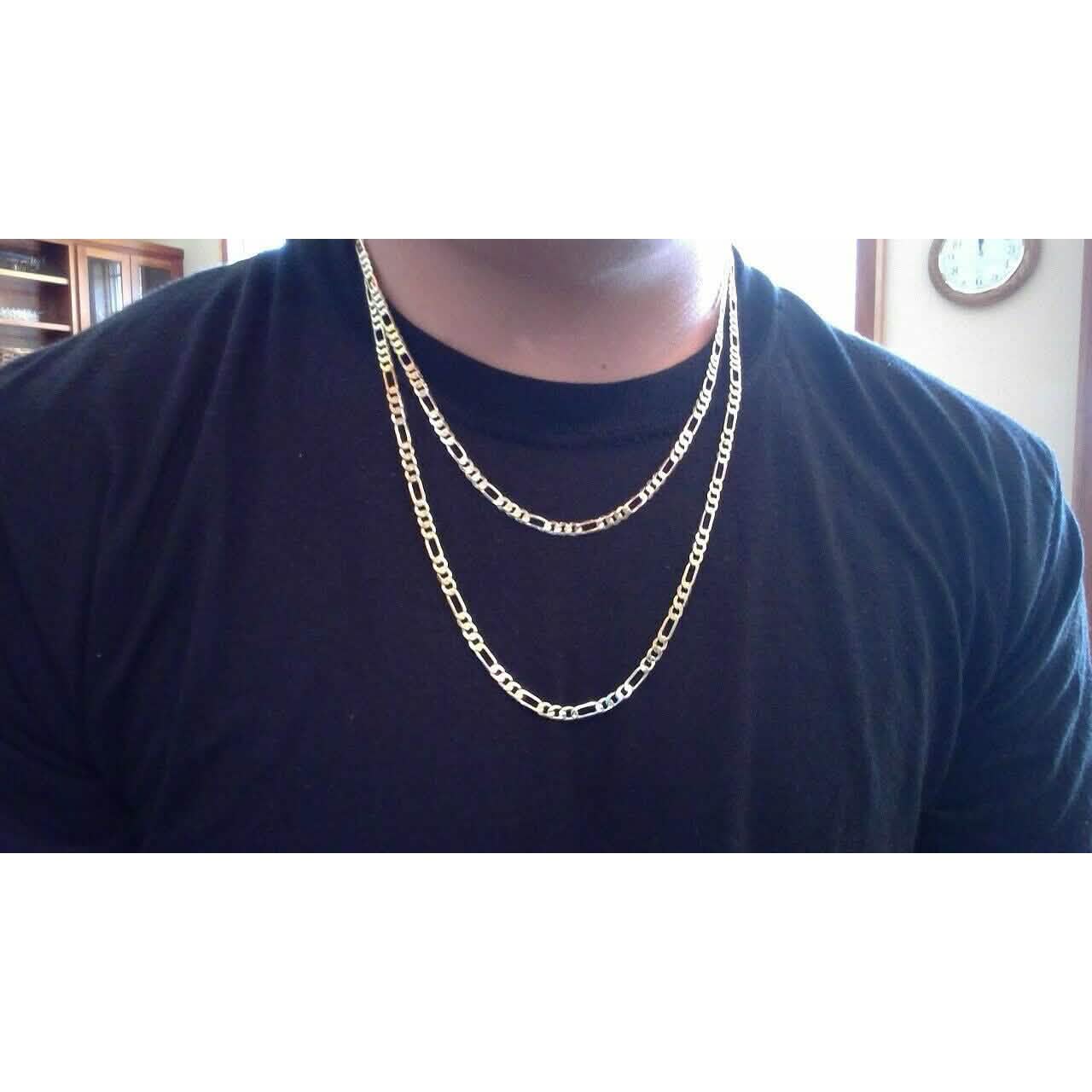 18 Karat Massivgold Figaro-Kette 2,0 mm Halskette