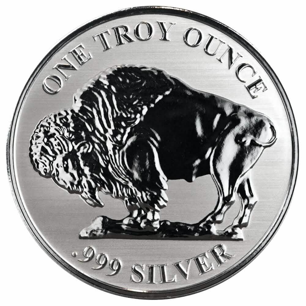 1oz .999 Feinsilber-Rundstück – „Buffalo Indian“ geprägt