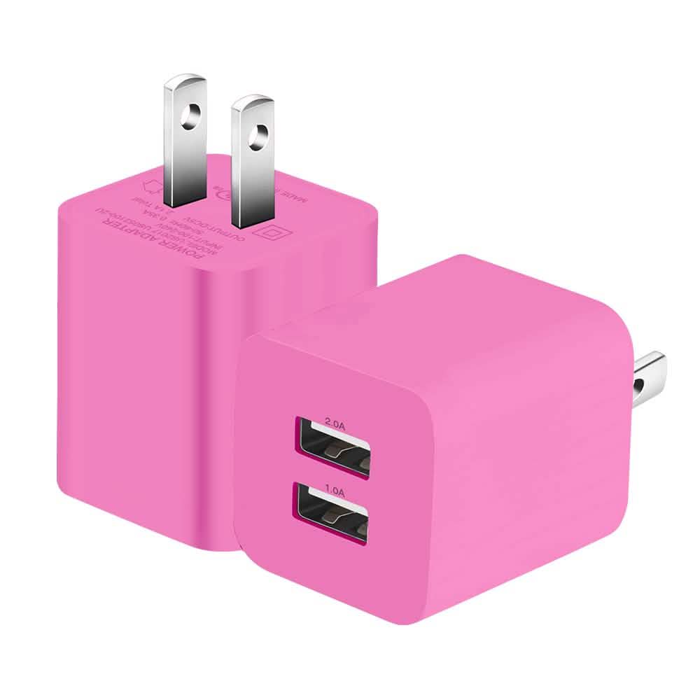 2er-Pack: Dual-Port-USB-Ladegerät für die Steckdose