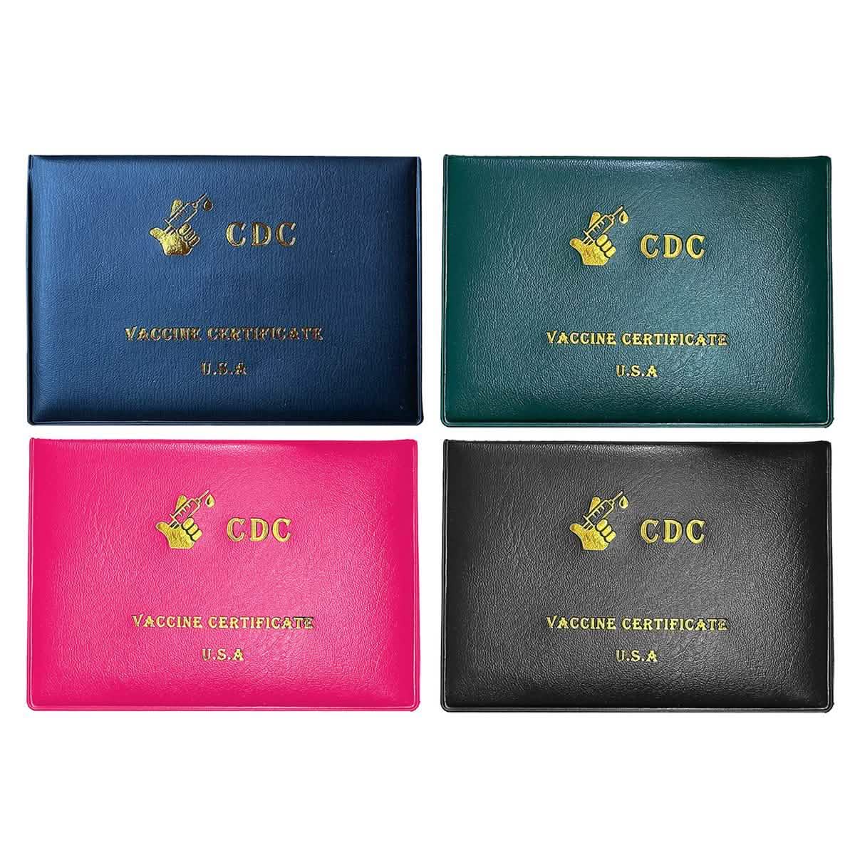 2er-Pack: Impfpasshülle aus Kunstleder für CDC-Impfkarten