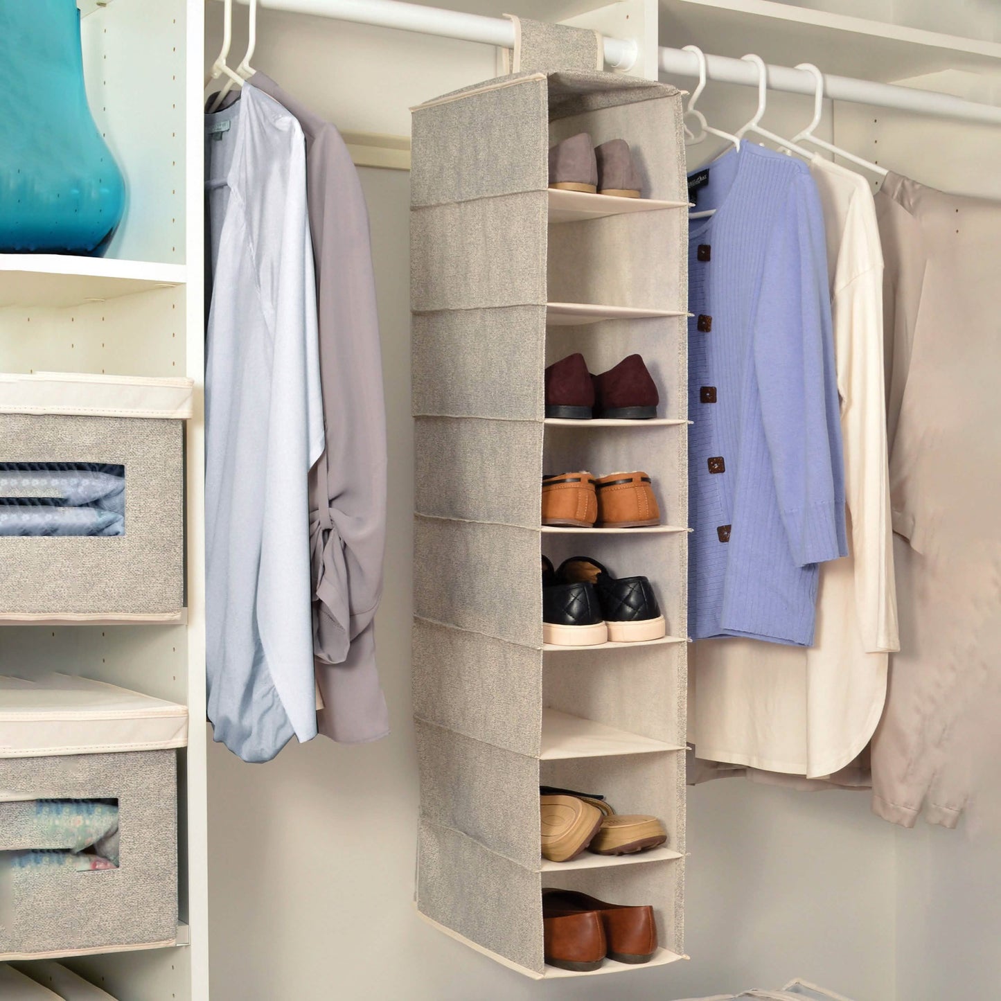 2er-Pack: Hängender Kleiderschrank-Organizer