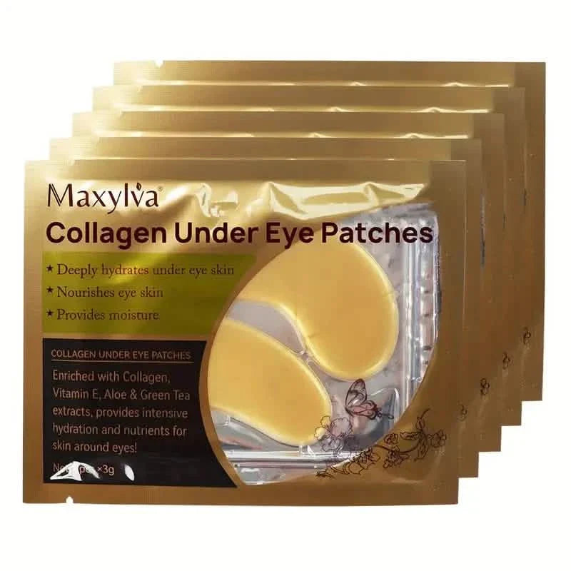 2er-Pack: Feuchtigkeitsspendende Augenpflege Unter-Augen-Kristallmaske Goldene Augenpads Für Damen und Herren