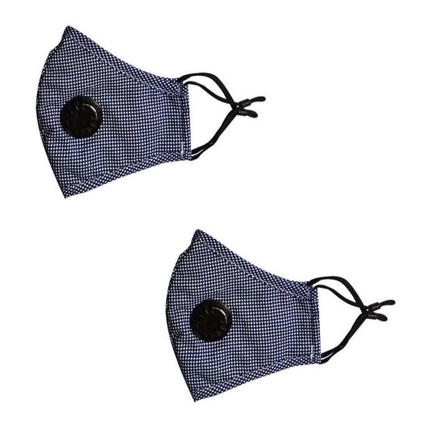 2er-Pack: Mehrlagige, nicht-medizinische, wiederverwendbare Gesichtsmaske mit Filter