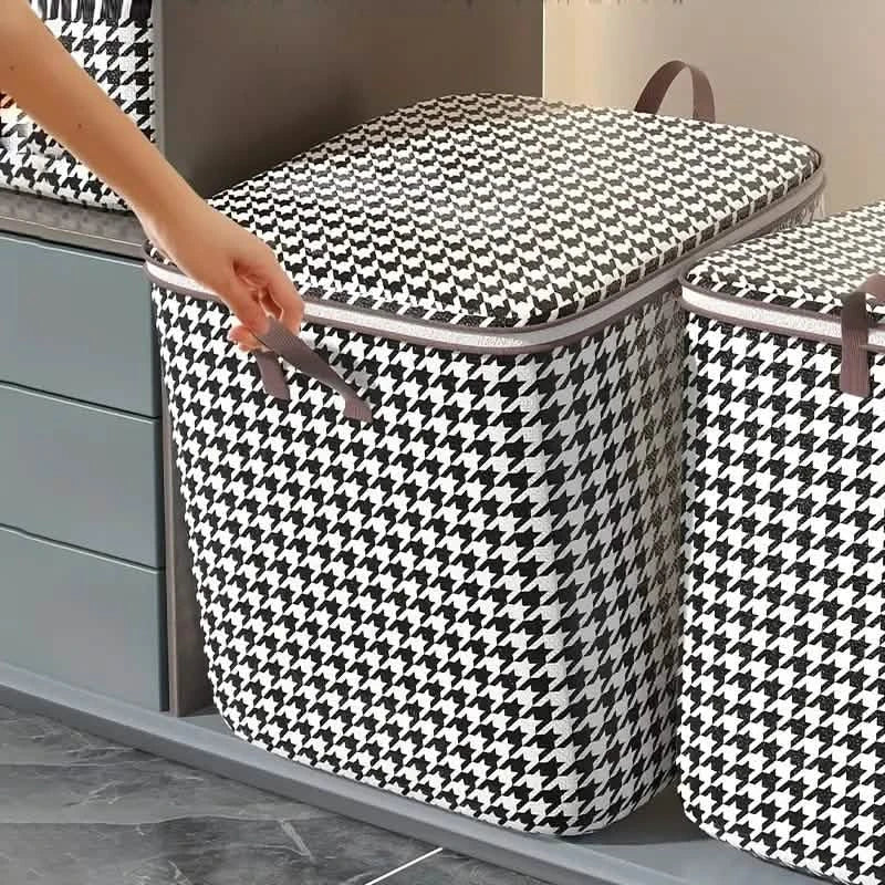 2er-Pack: Bettdecken-Aufbewahrungstasche Organizer Vlies Staubdicht Faltbar Kleiderschrank Platzsparend Tasche