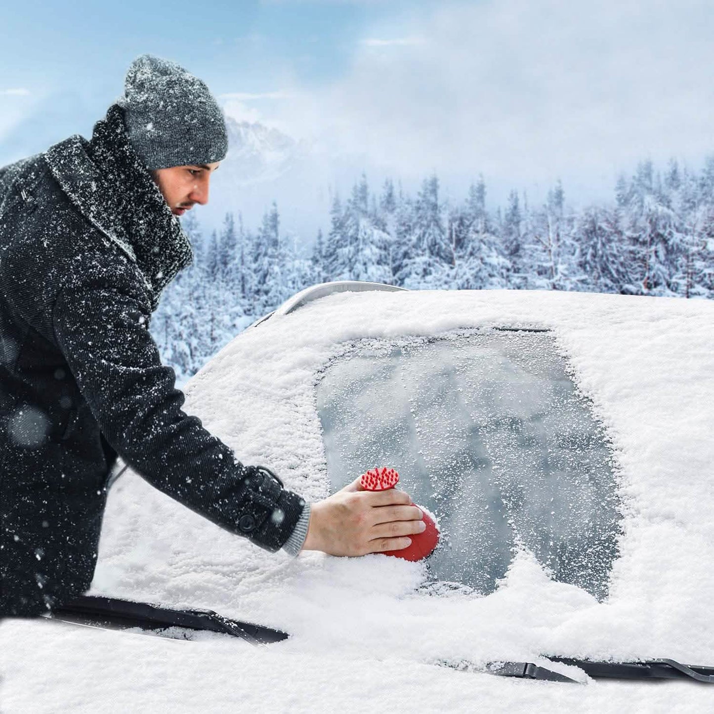 2er-Pack: Auto-Windschutzscheiben-Eis- und Schneekratzer