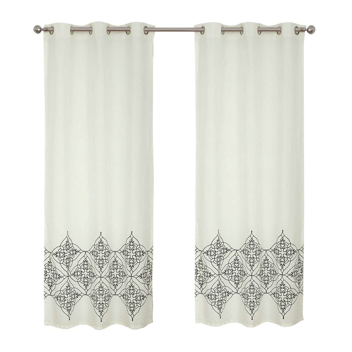 2-teiliges Set: Besticktes Fenstervorhangpaar Global Varanasi