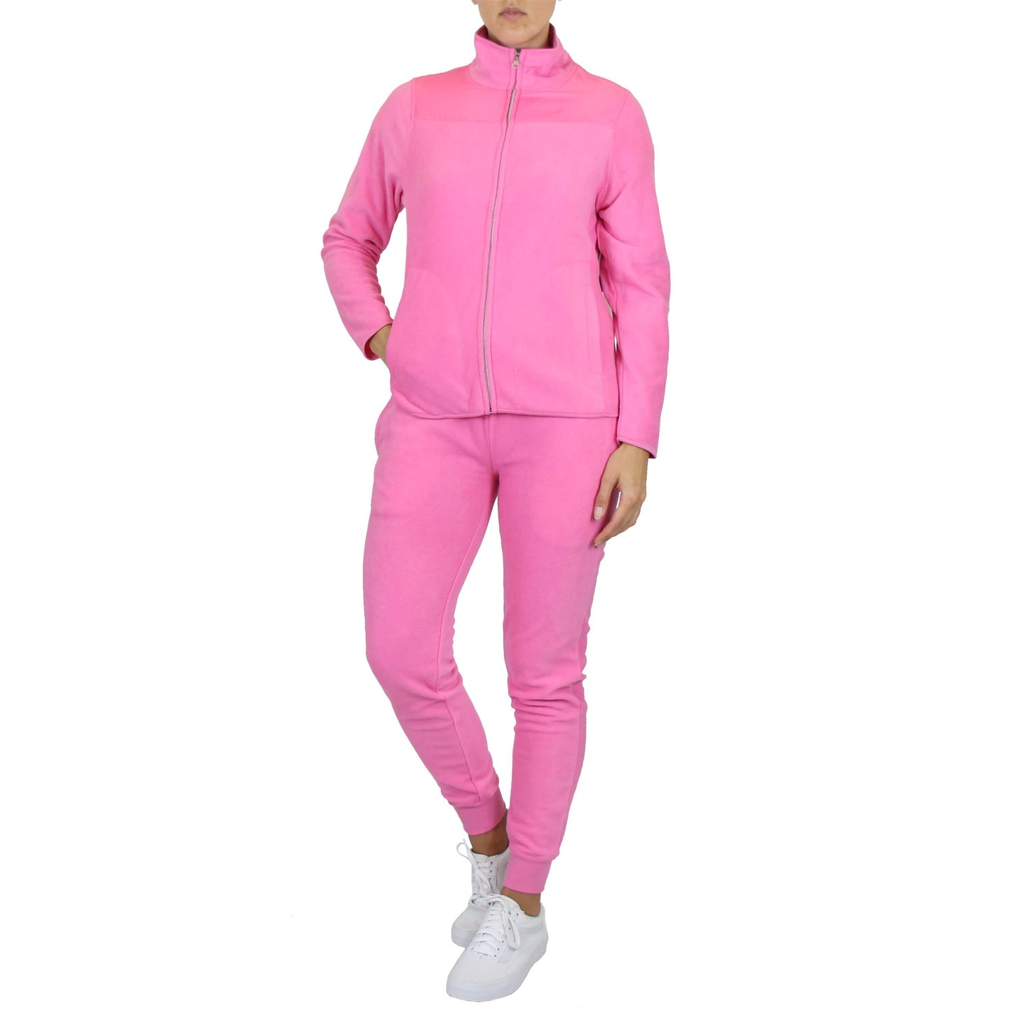 2-teilig: Damenmode Pullover und Jogger Polar-Fleece-Set