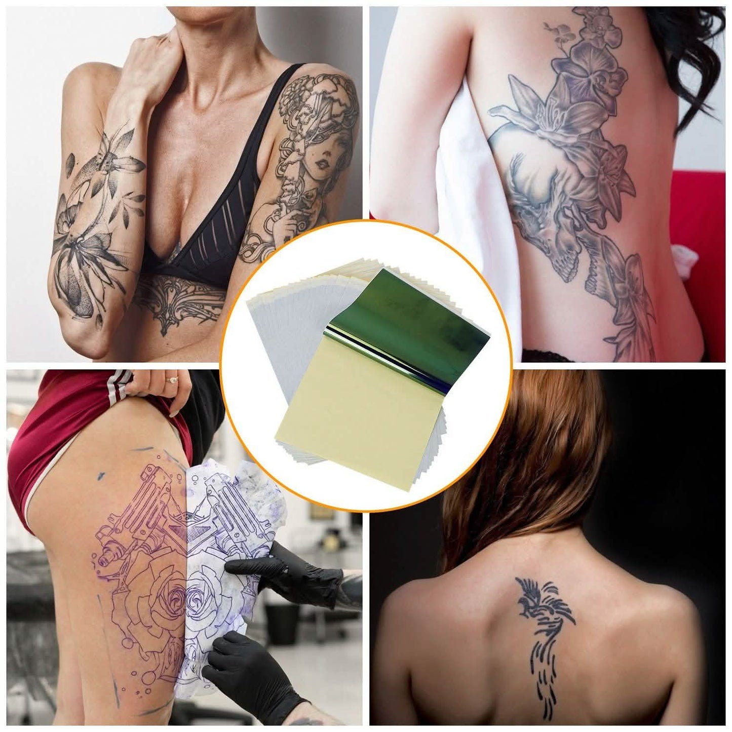 20 Stück: Tattoo-Transferpapier 4 Schichten Tattoo-Haut Tattoo-Kit A4