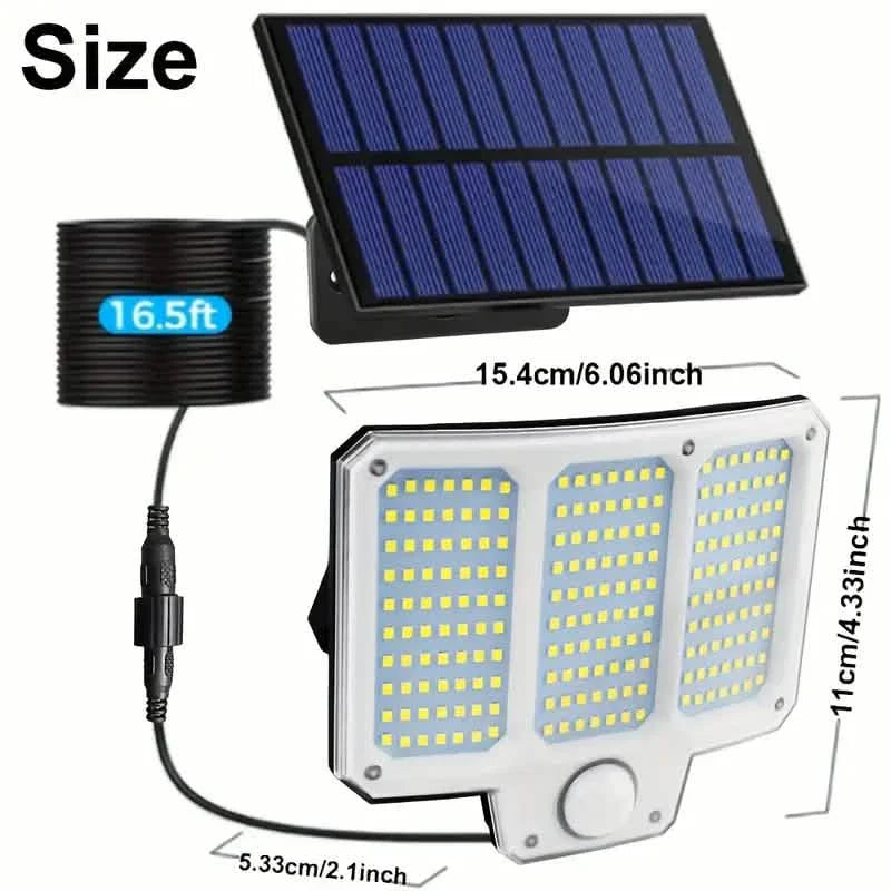 210LED Superheller Bewegungssensor Solar Starke Leistung LED Gartenwandleuchte