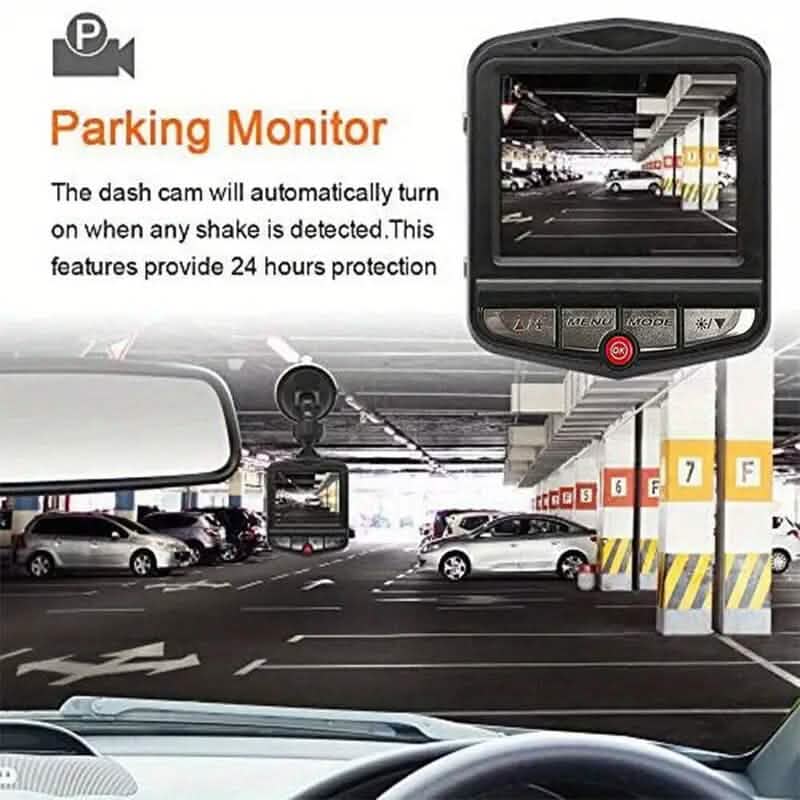 2,4-Zoll Full HD 1080P Dashcam, schwarz