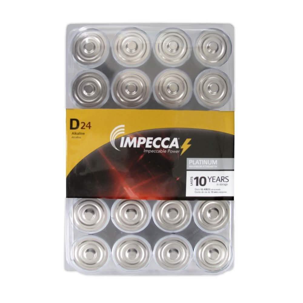 24er-Pack: Impecca Alkaline D LR20 Platinum Batterien