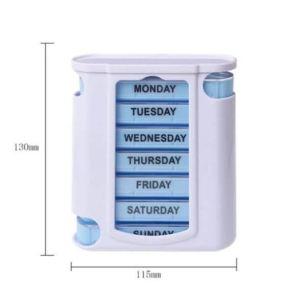 28-Gitter-Container-Organizer-Medizin-Wöchentlicher-Aufbewahrungs-Pillen-7-Tage-Tabletten-Sortierbox-Etui