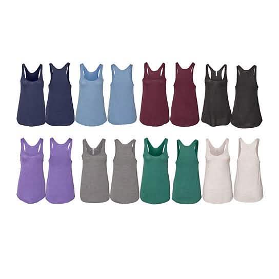3er-Pack: American Apparel Damen Tri-Blend Racerback Tank Tops