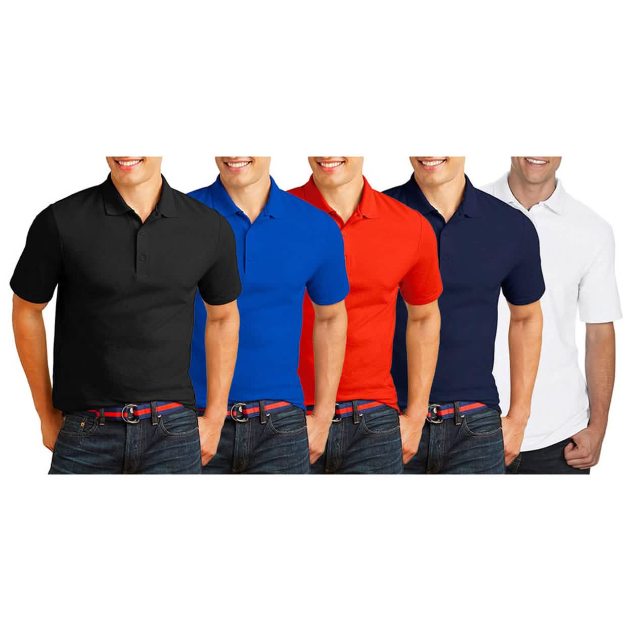 3er-Pack: Gildan Premium Baumwoll-Poloshirts für Herren