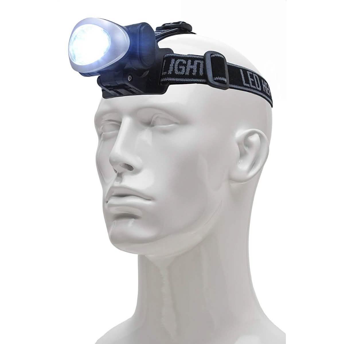3er-Pack: Impecca Wasserfeste 20 Lumen 10 LED Stirnlampe