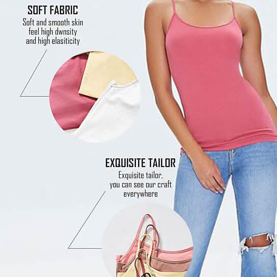 3er-Pack: Überraschungsangebot: Damen Stretch-Spaghettiträger-Top