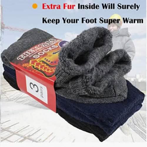 3er-Pack: Herren-Thermosocken für kaltes Wetter Isolierte Socken