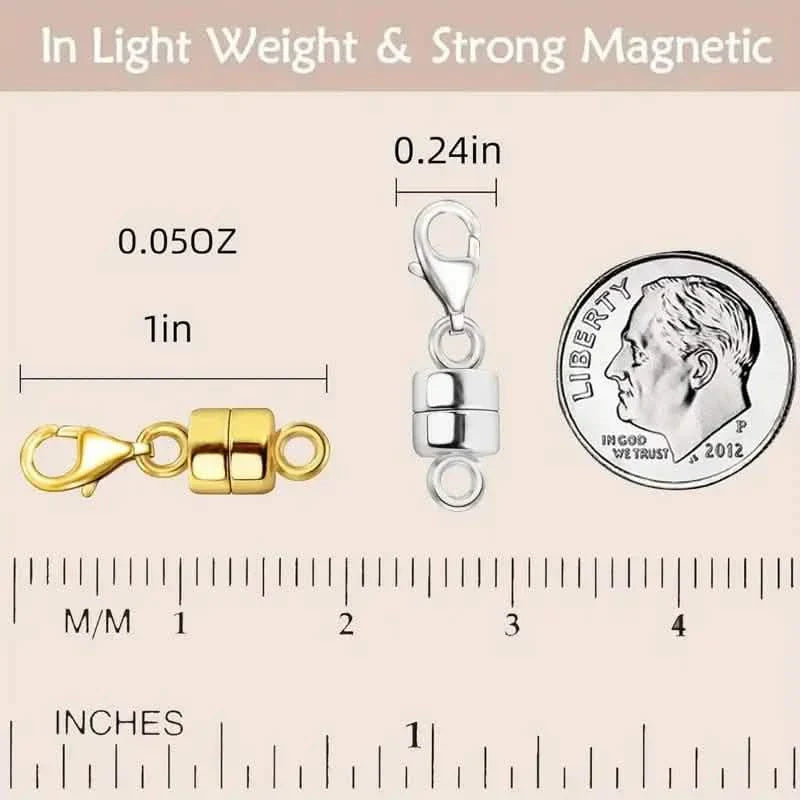 3-teilig: Magnetischer Karabinerverschluss Halsketten-Konverter mit starkem Magnetverschluss