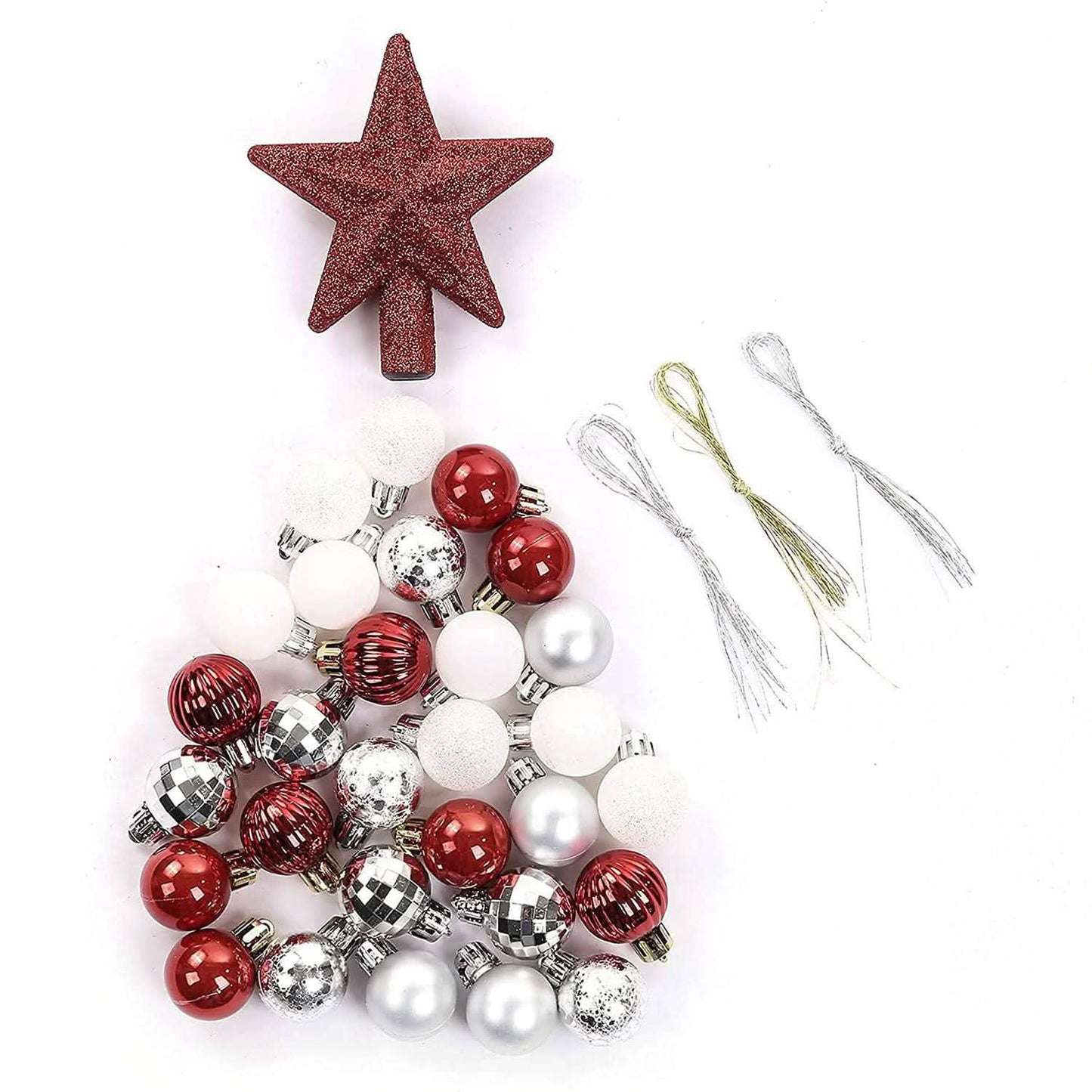 30-teilig: Weihnachtskugeln für den Weihnachtsbaum