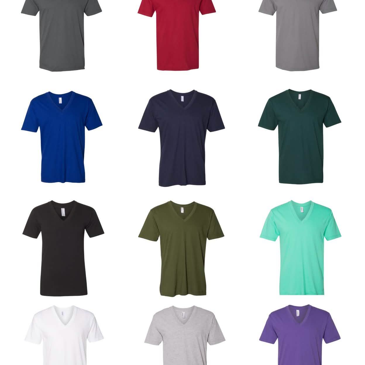 4er-Pack: American Apparel Herren Kurzarm V-Neck T-Shirts