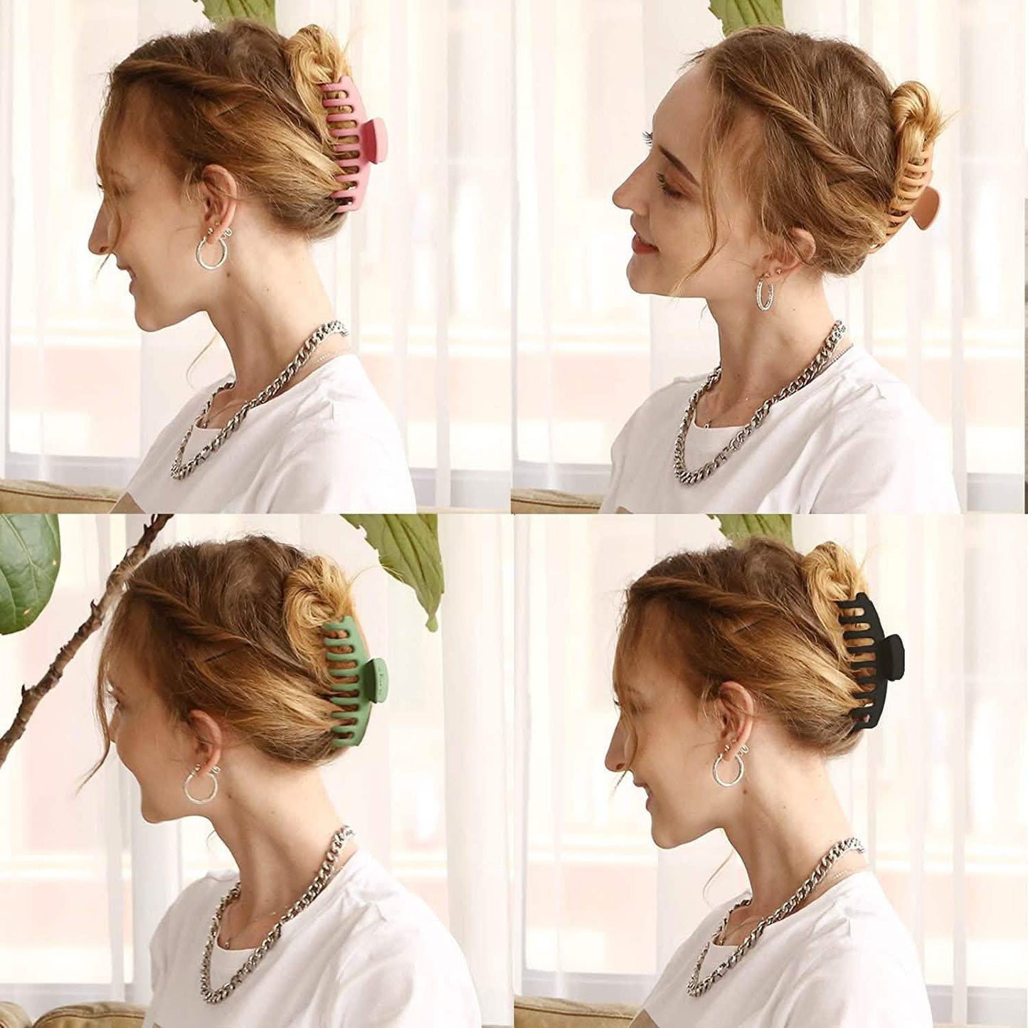 4er-Pack: Große Haarspangen