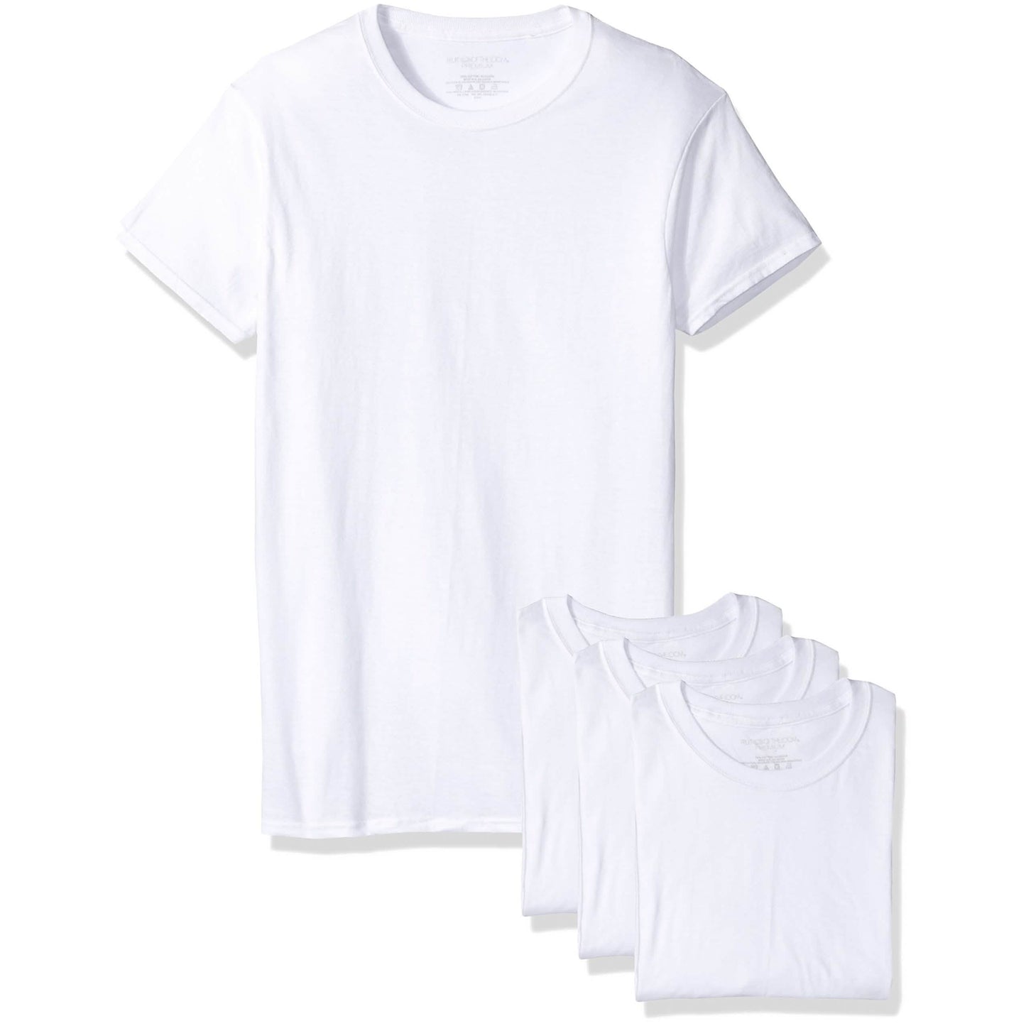 4er-Pack: Fruit Of The Loom Herren T-Shirt 100 % Baumwolle Weiß