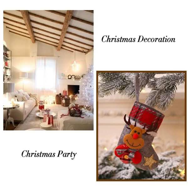 4er-Pack: Kreative Weihnachtssocken im neuen Stil mit Puppenmotiv