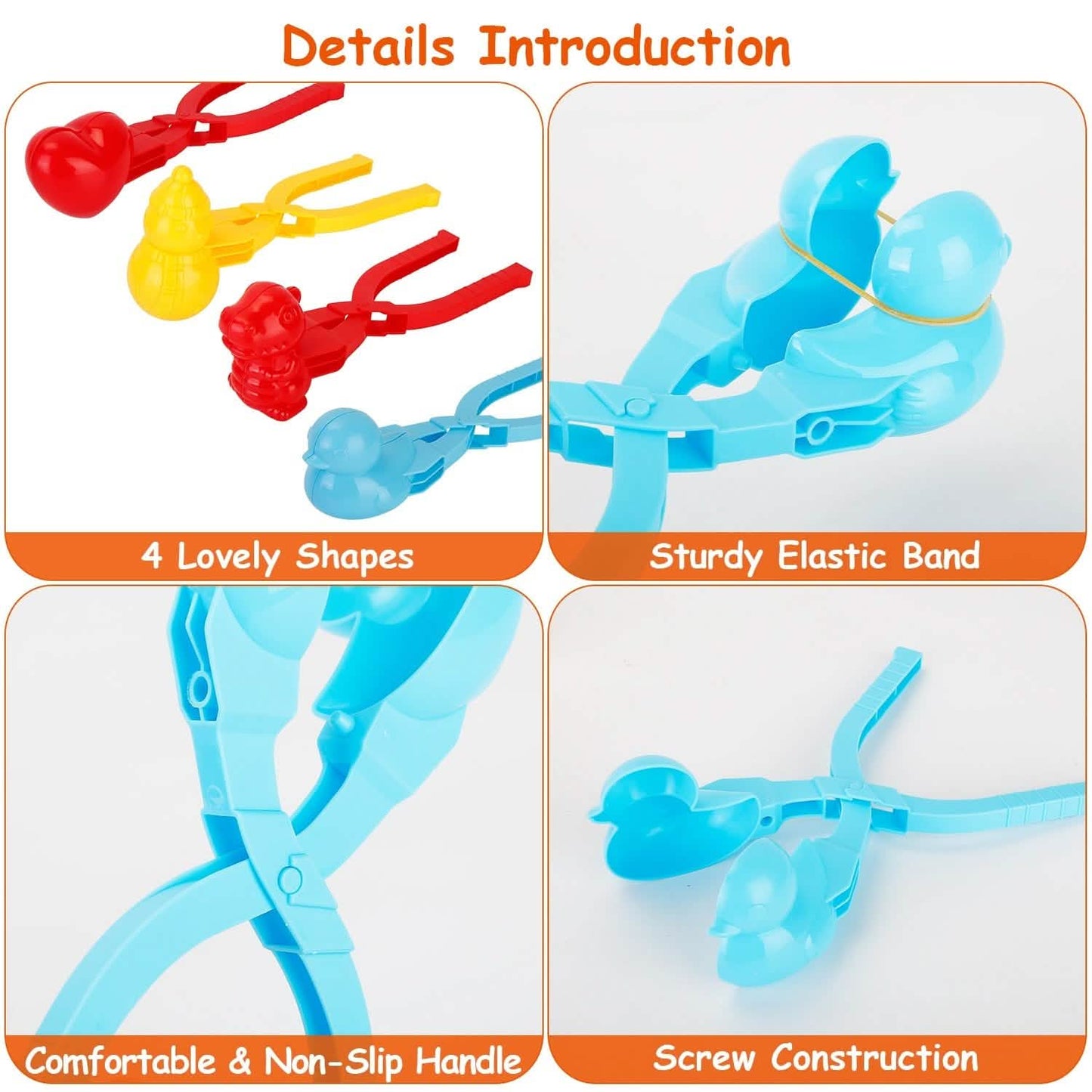 4er-Pack: Schneeballformer-Set Schneemalformen