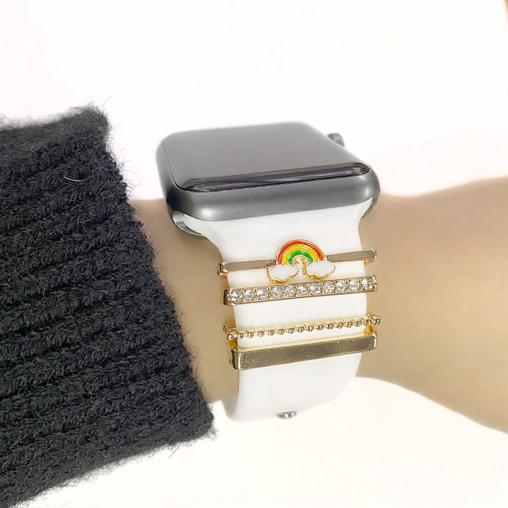 4-teiliges Set: Dekorative Apple Watch Armband Charms