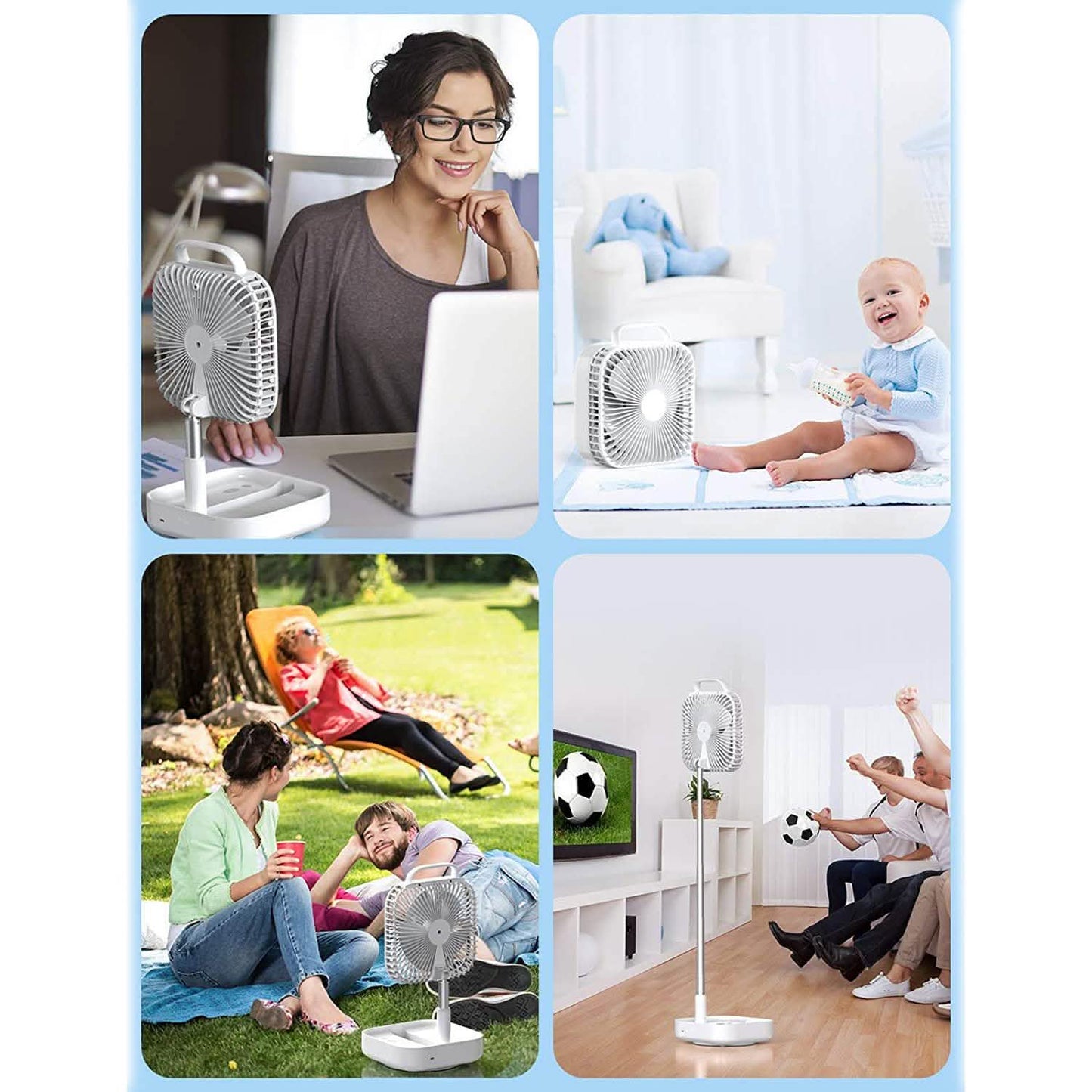 4-Stufen-tragbarer Klappventilator