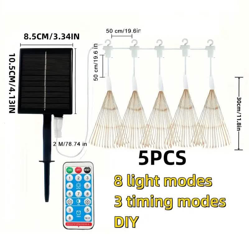 5er-Pack: 450 LED Solar-Sternkugel-Lichter