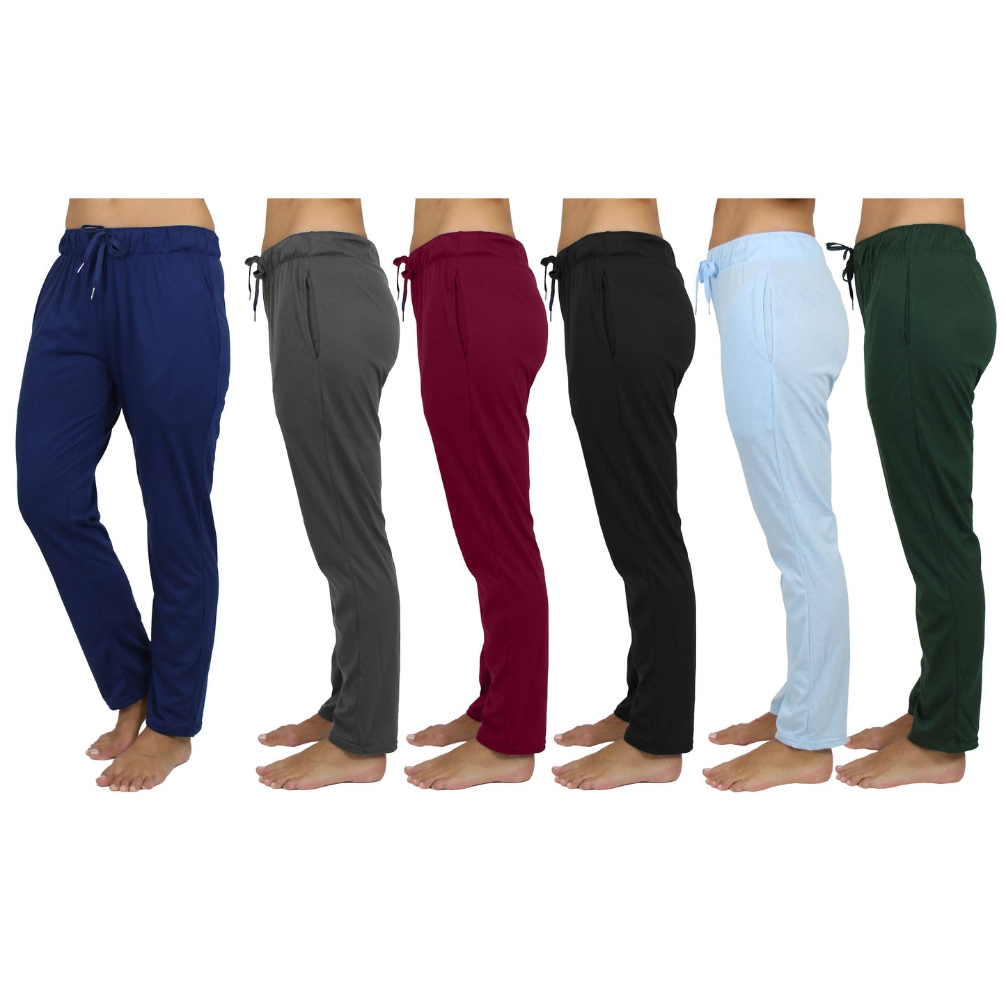 5er-Pack: Klassische Loungehosen für Damen, verschiedene Farben/Muster