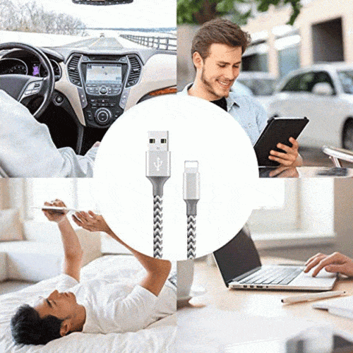 5er-Pack: Hochleistungs-geflochtene iPhone Lightning USB Ladekabel
