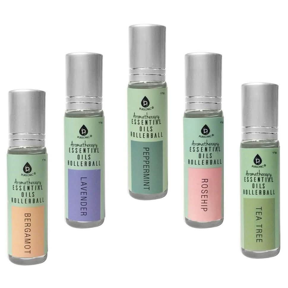 5er-Pack: Pursonic Aromatherapie Roll-on Ätherische Öle