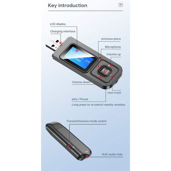5.0 Bluetooth Drahtloser Audio-Transmitter-Empfänger