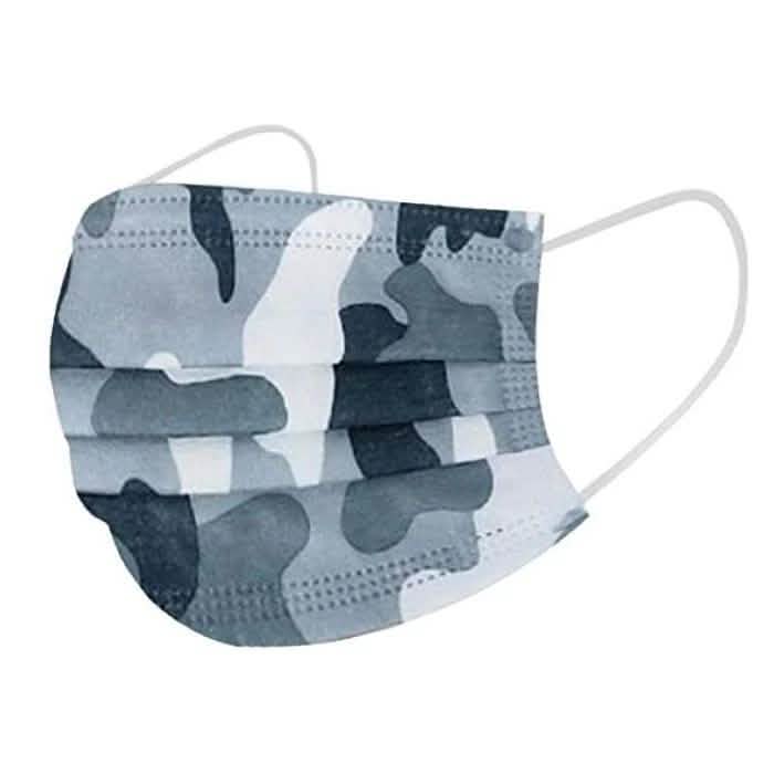 50er-Pack: Camouflage Einweg-Mund-Nasen-Maske, nicht-medizinisch, 3-lagig