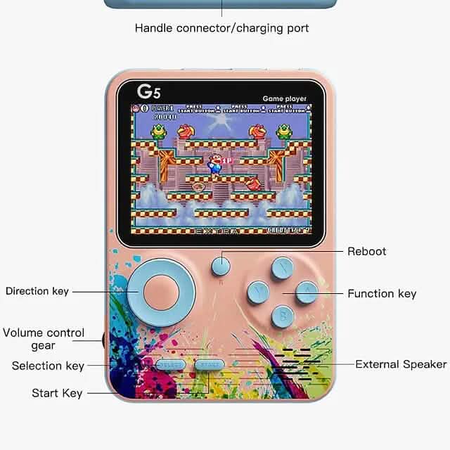 500 Spiele Mini-Handheld-Retro-Videospielkonsole