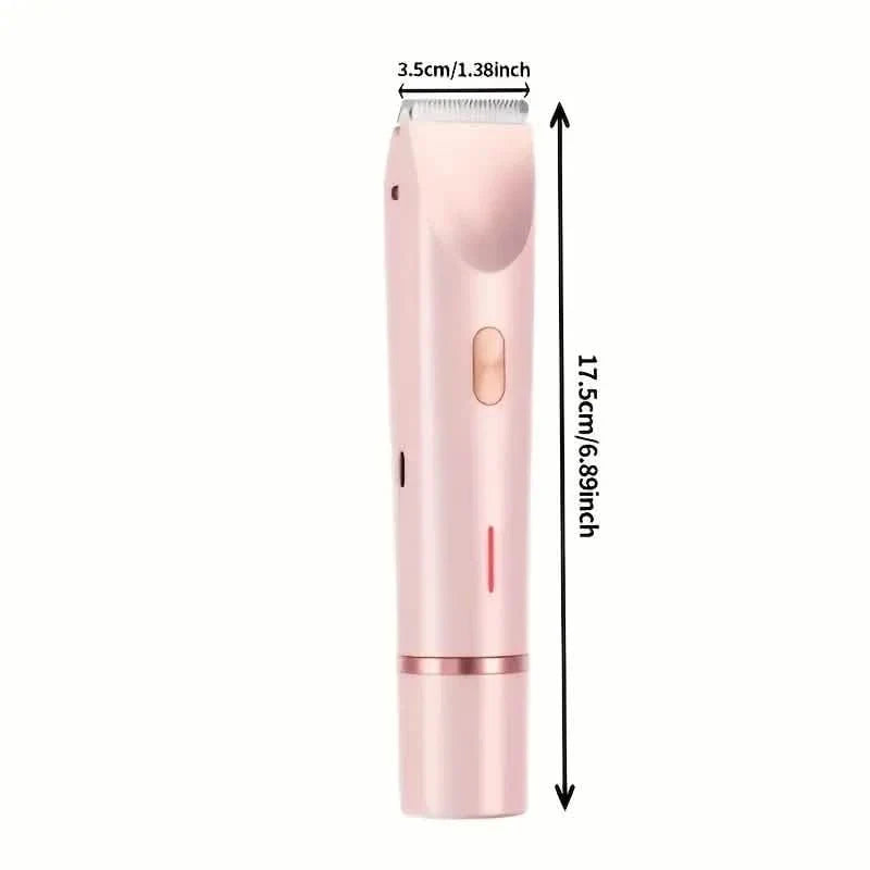 Damen 2-in-1 Bikini- & Gesichtsrasierer, wiederaufladbar über USB, für Nass- und Trockenanwendung