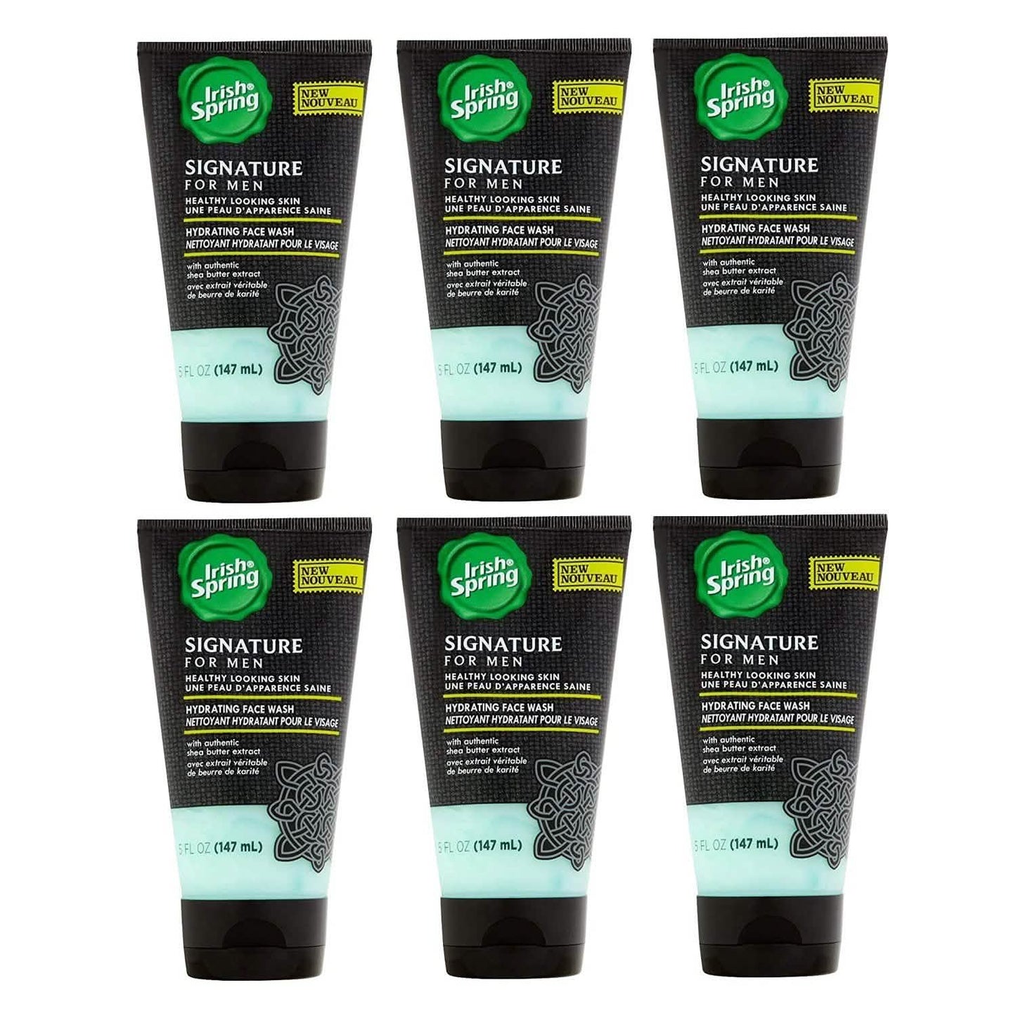 6er-Pack: Irish Spring Signature for Men Feuchtigkeitsspendende Gesichtsreinigung 5 Oz